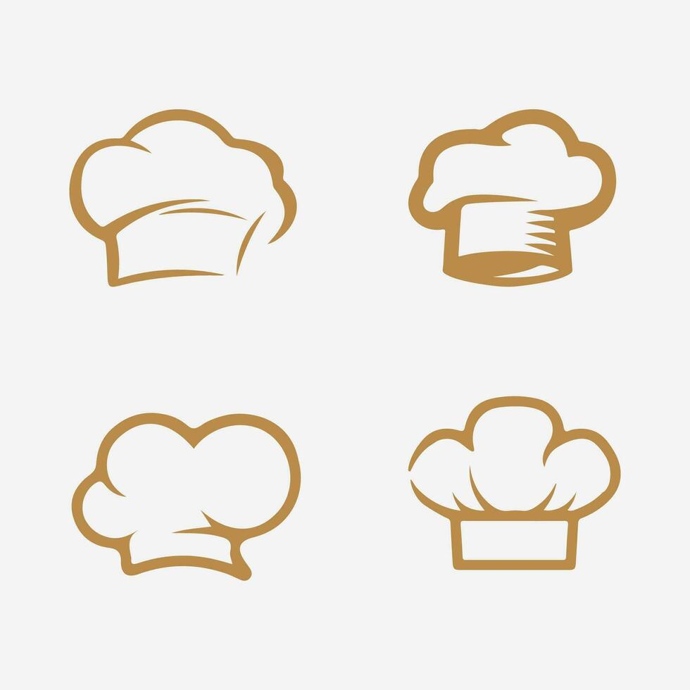 KITCHEN AND CHEF LOGO FOOD ICON RESTO AND CAFE DESIGN VECTOR GRAPHIC ILLUSTRATION