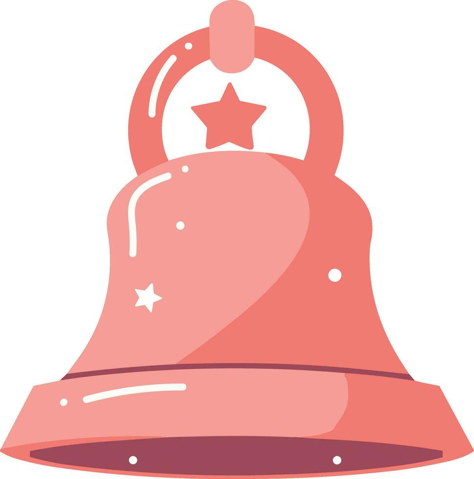 Hand Drawn christmas bell in flat style vector