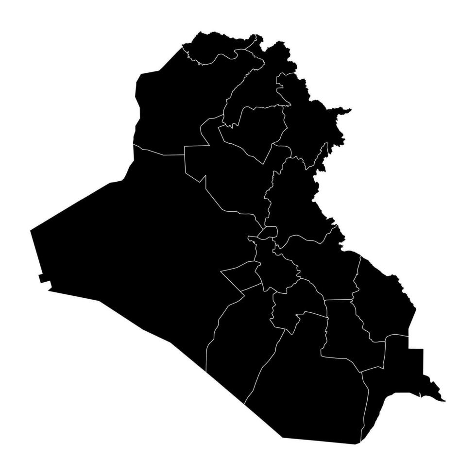 Irak mapa con administrativo divisiones vector ilustración.