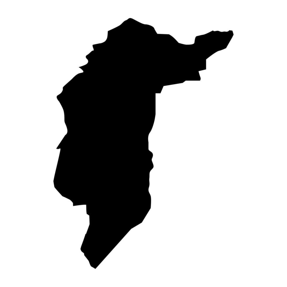 Central Darfur State map, administrative division of Sudan. Vector illustration.