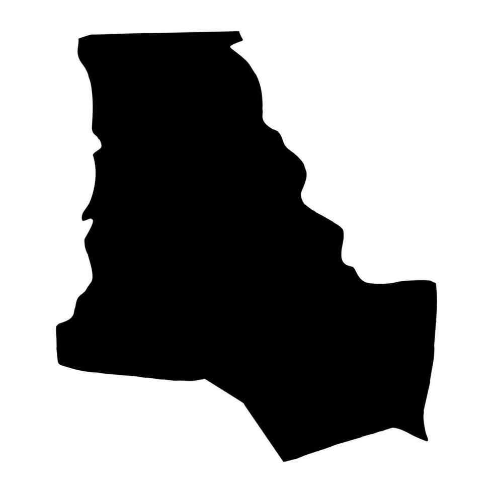 Dhi Qar Governorate map, administrative division of Iraq. Vector illustration.