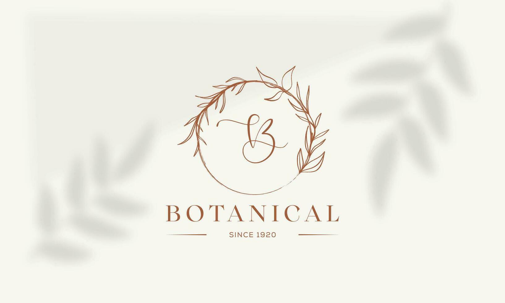 botánico floral elemento vector de moda mano dibujado logo con salvaje flor y hojas