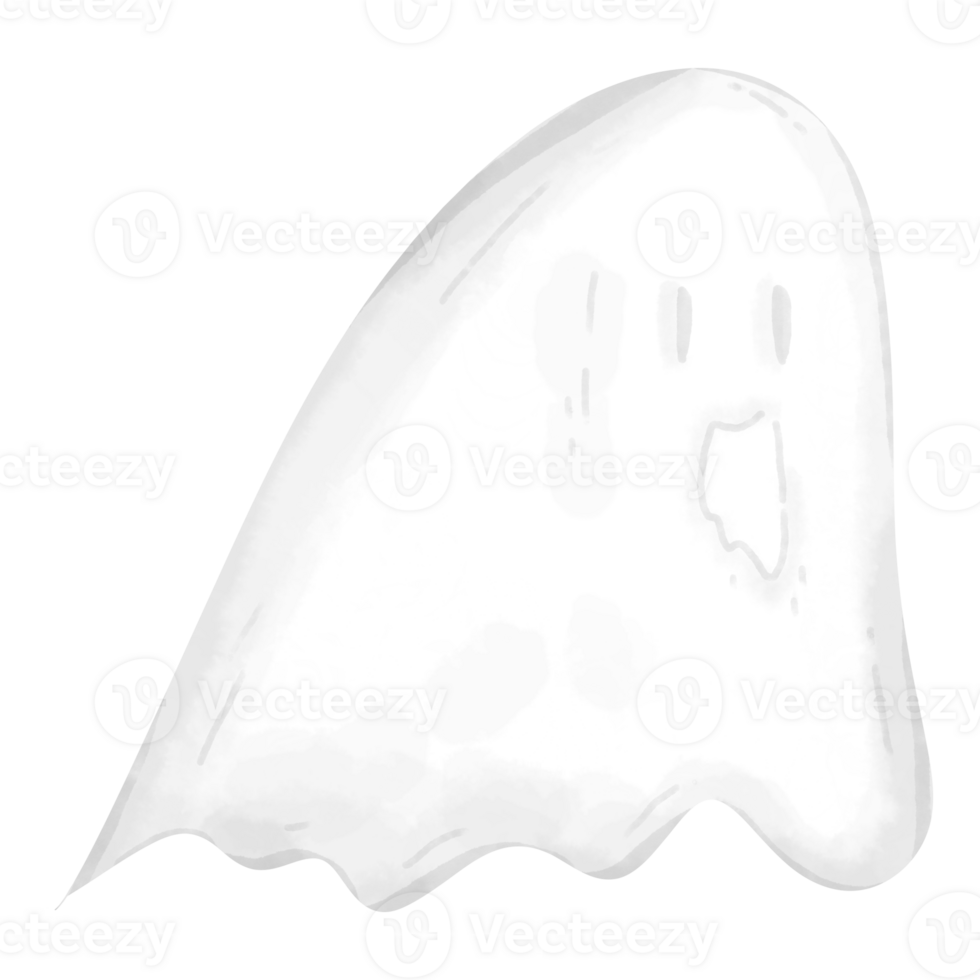 Ghost cartoon drawing for Halloween decor png