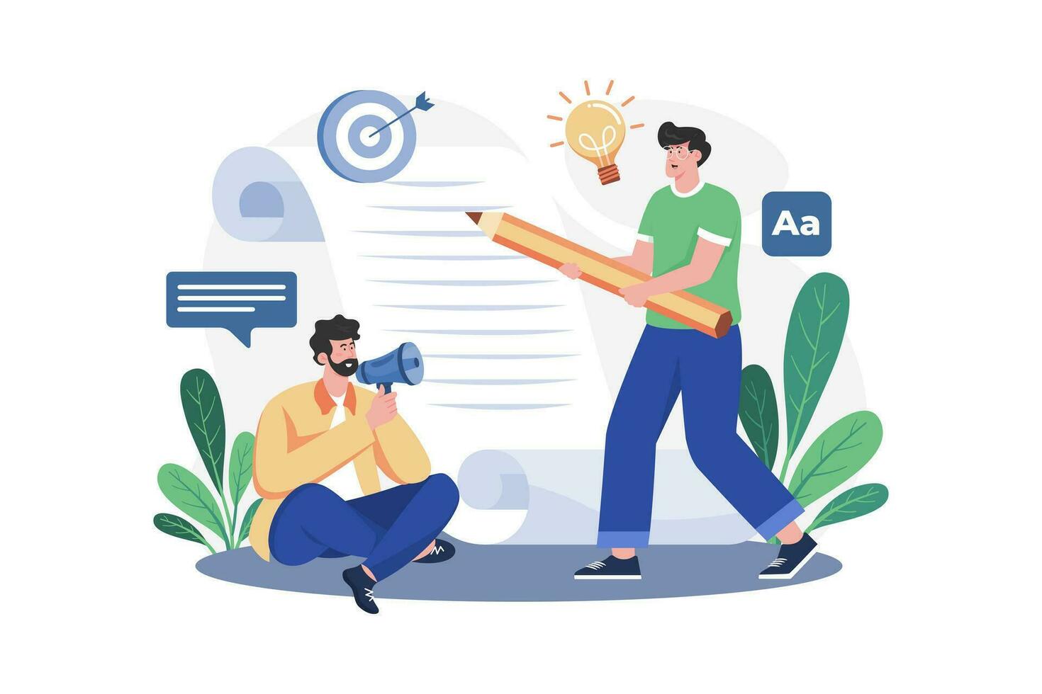 Speechwriter Illustration concept. A flat illustration isolated on white background vector