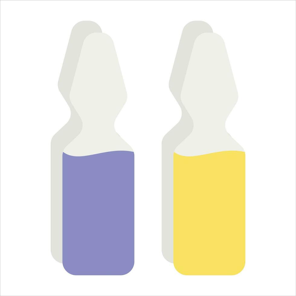 syringe bottle  flat icon design style vector