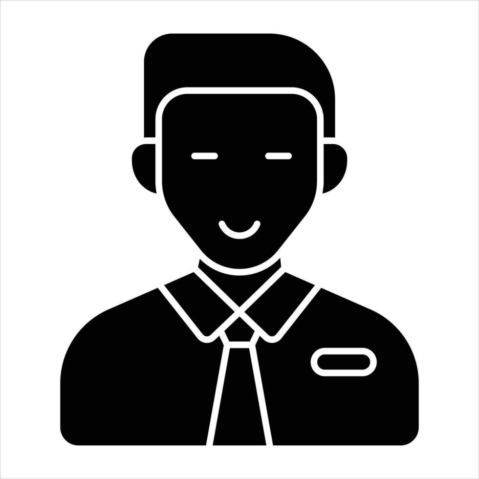 male employee glyph icon design style vector