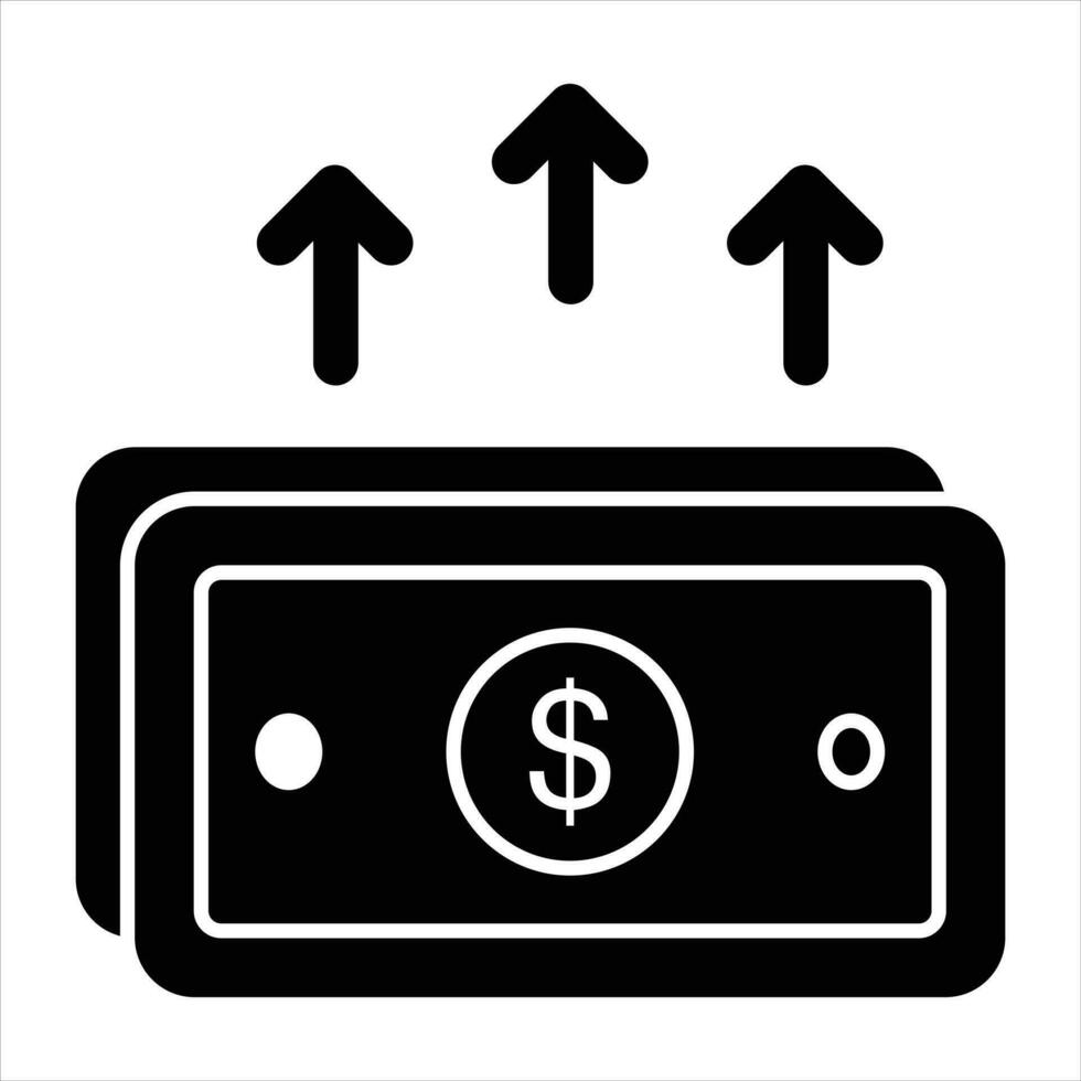 cash up glyph icons design style vector