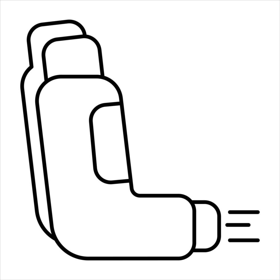 inhaler line icon design style vector