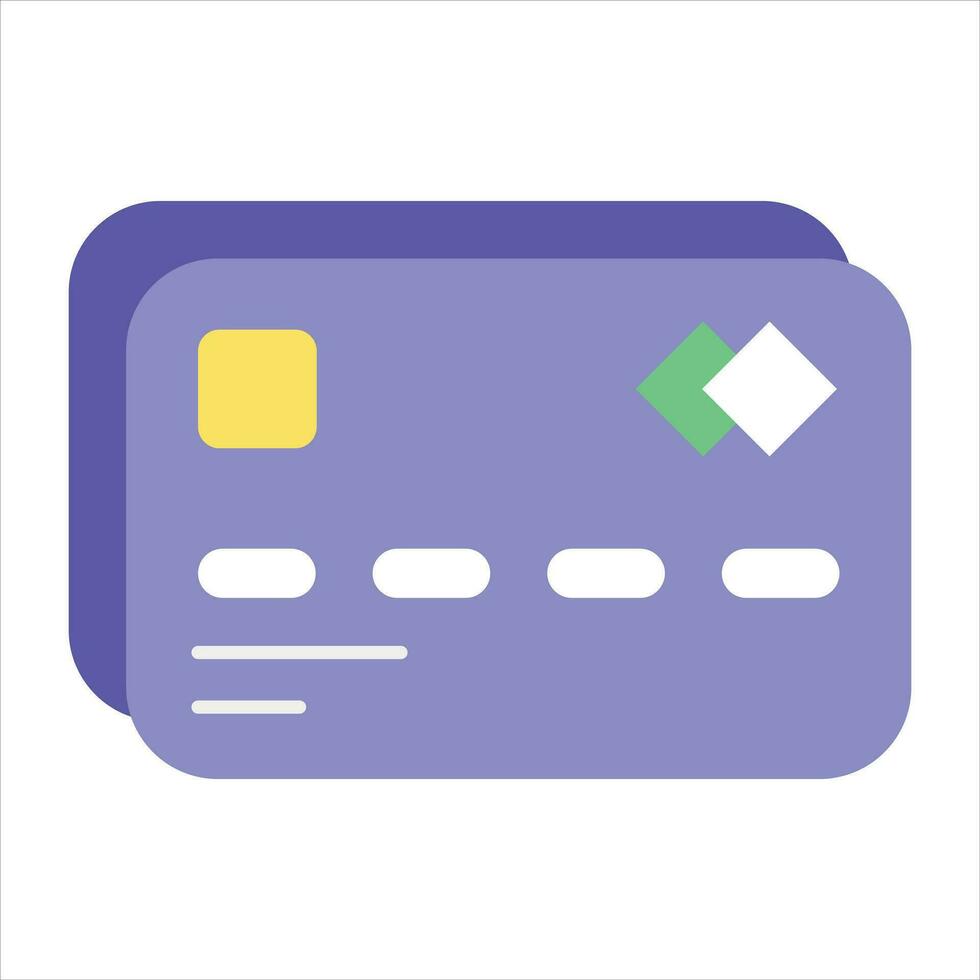 atm card flat icon design style vector