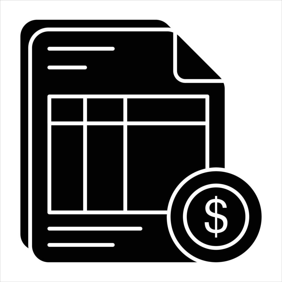 invoice glyph icons design style vector