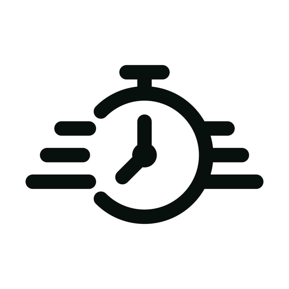 rápido reloj vector icono, rápido Servicio icono, rápido y rápido cara reloj, rápido entrega firmar vector con Temporizador, hora administración sistema, oportuno servicio, fecha límite concepto negocio idea elementos