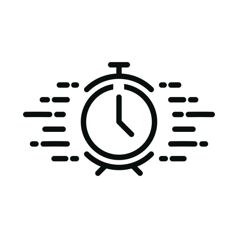 Fast Clock Vector Icon, Fast Service Icon, Quick And Speedy Face Clock, Fast Delivery Sign Vector With Timer, Time Management System, Timely Service, Deadline Concept Business Idea Elements