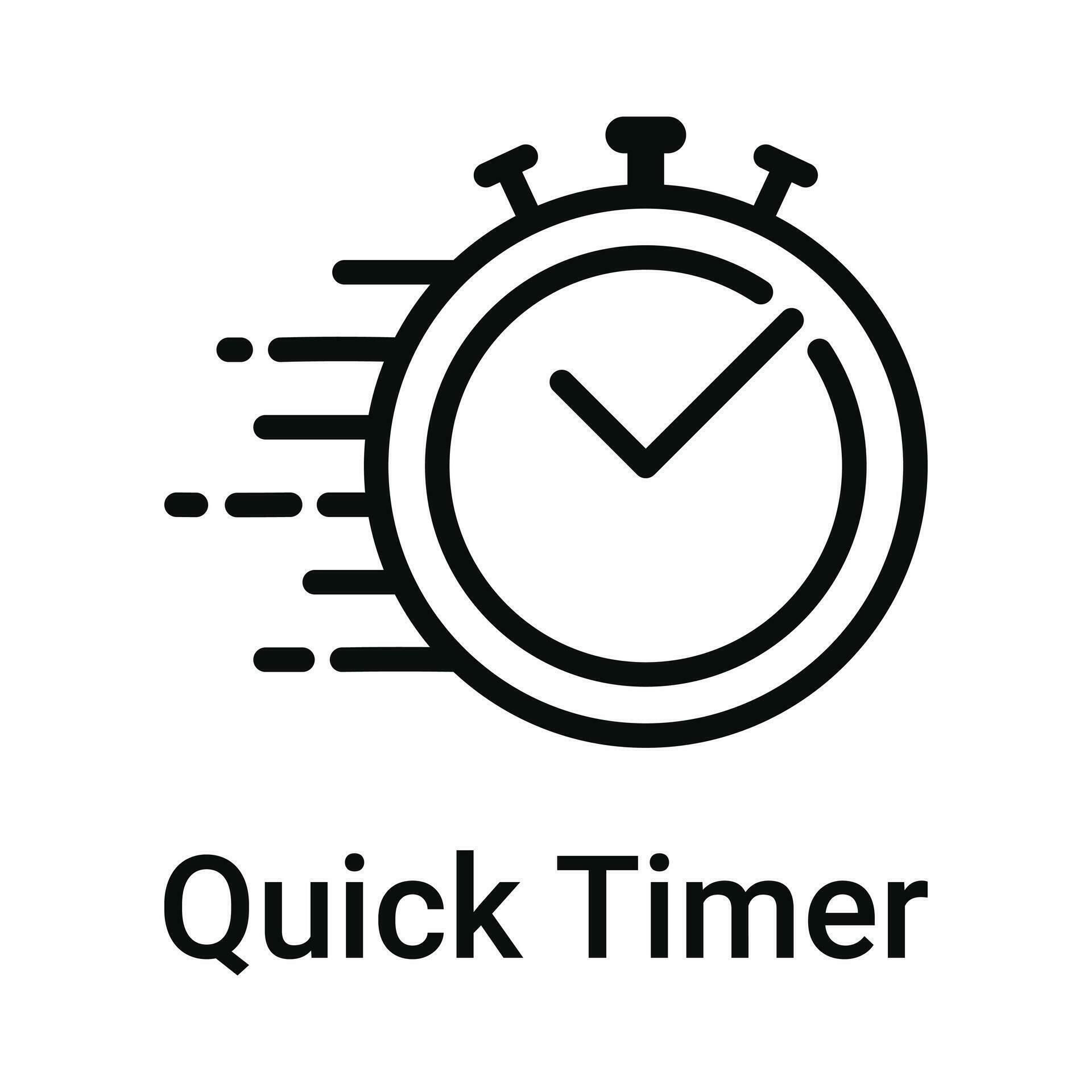 Fast Clock Vector Icon, Fast Service Icon, Quick And Speedy Face Clock