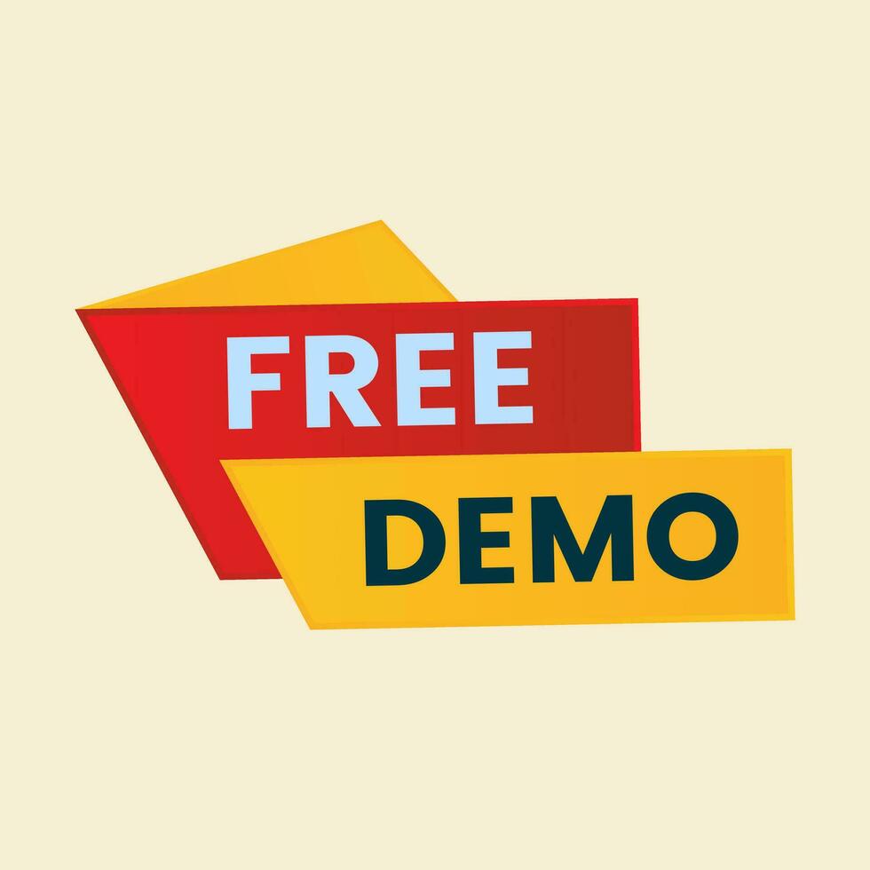 free demo banner design vector
