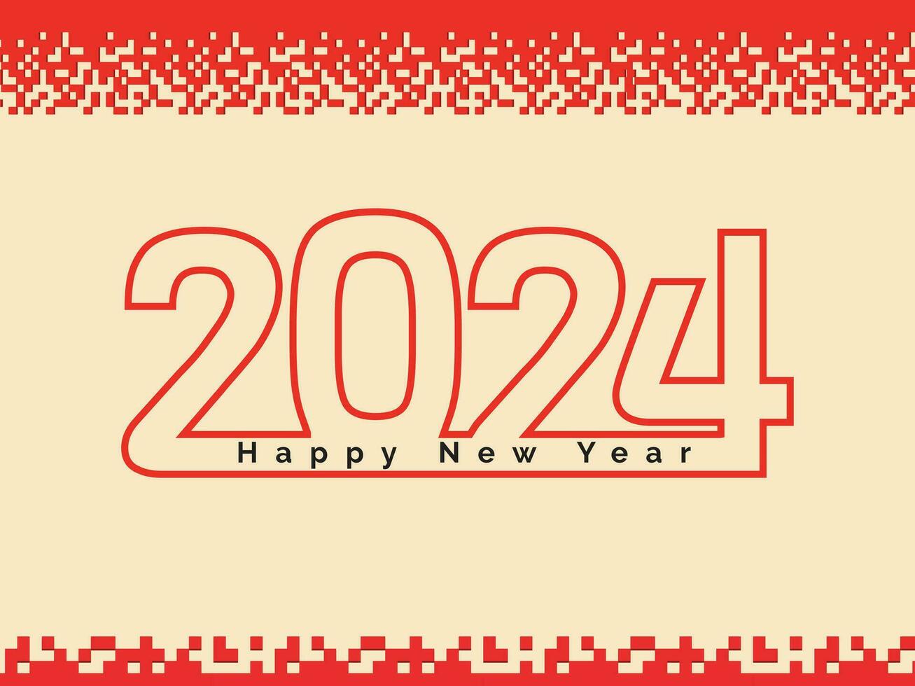 contento nuevo año 2024 - festivo nuevo años antecedentes fiesta saludo tarjeta diseño vector