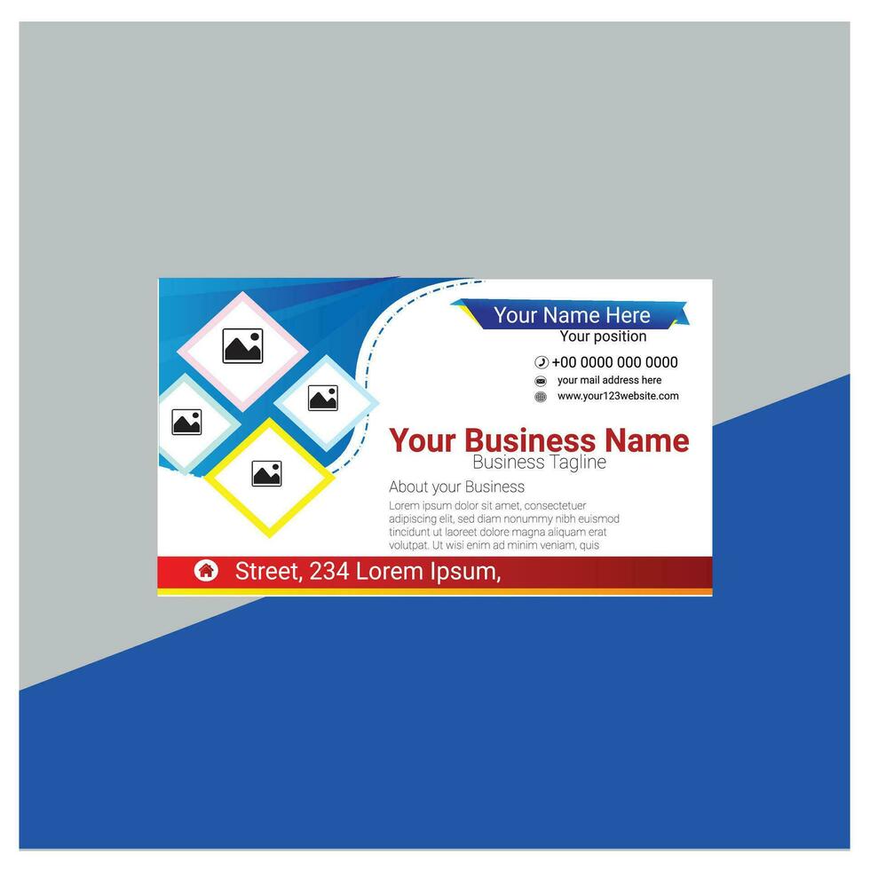 modern business card print templates. Personal visiting card with company logo vector