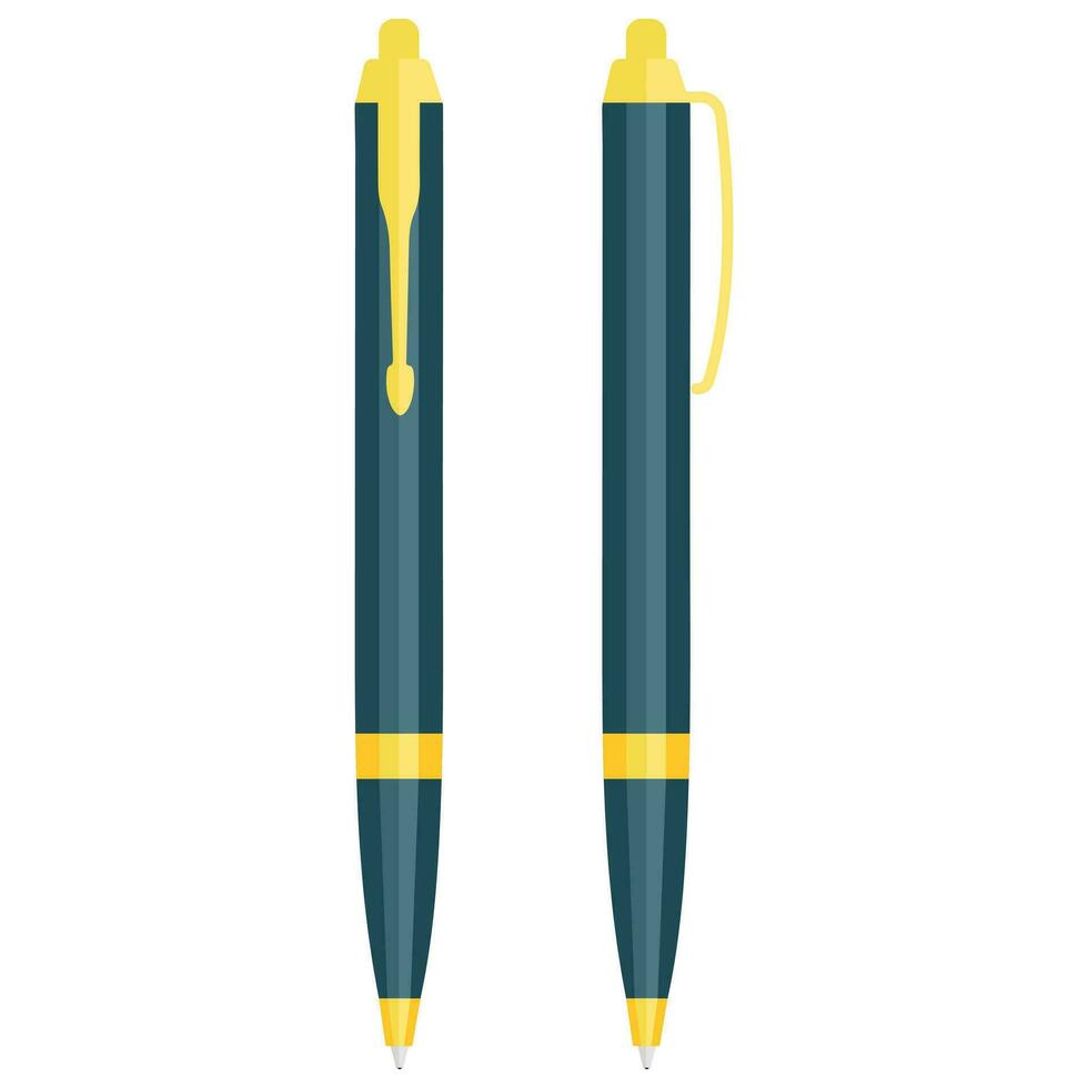 Pen icon. Vector flat illustration