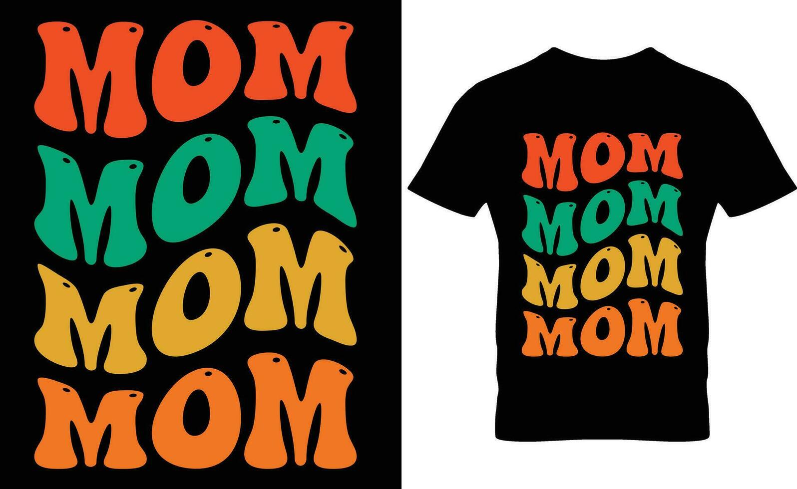Mom retro typography t-shirt design vector