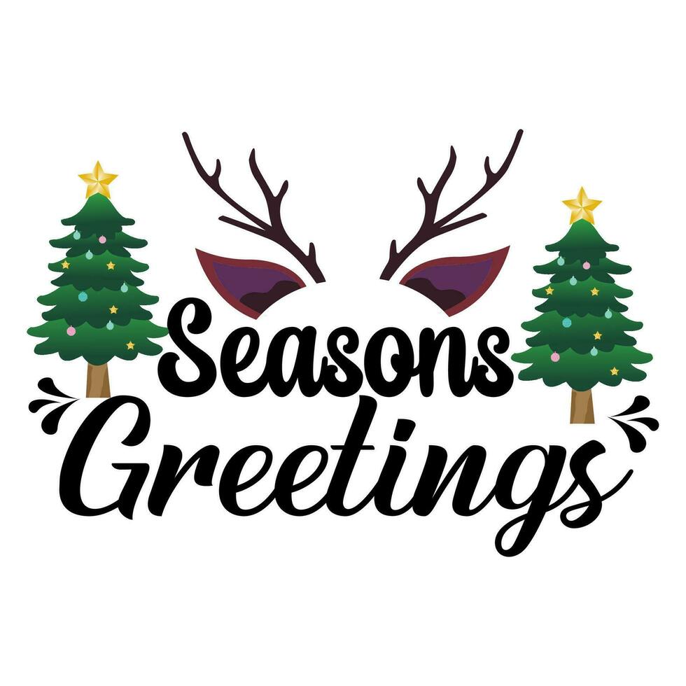 Seasons Greetings Design vector