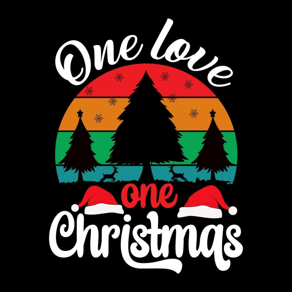 One love one Christmas vector