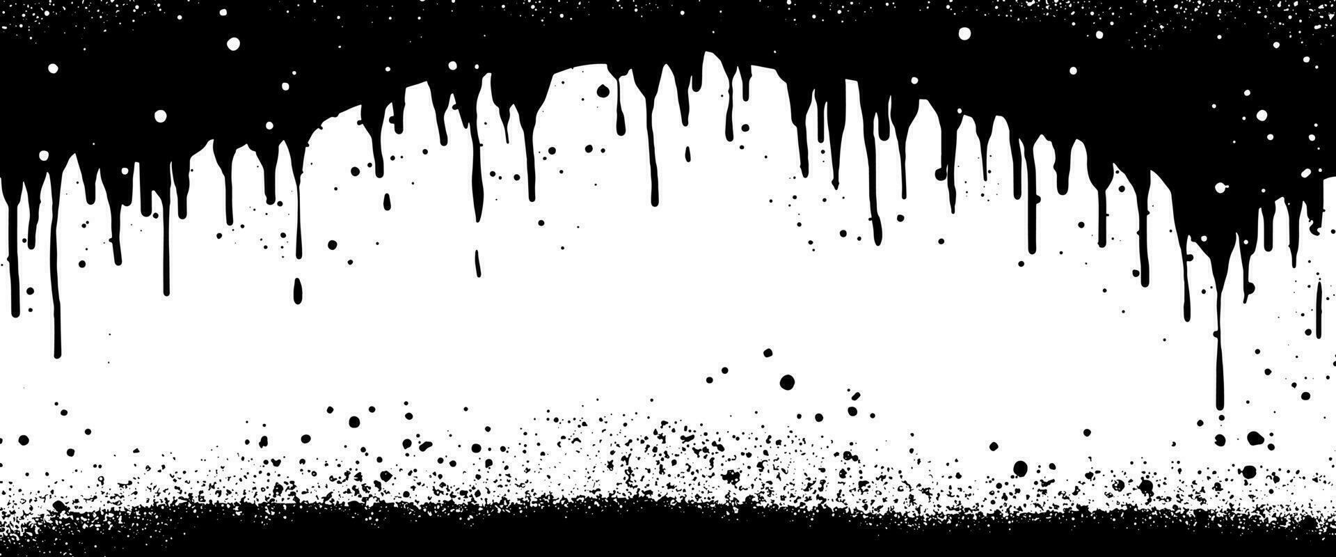 Spray painted graffiti ink splatters, Ink blots. Paint drips background. isolated on White Background. vector illustration