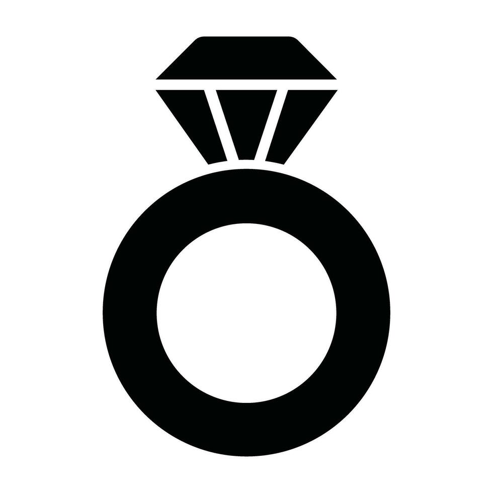 Ring Icon Silhouette vector