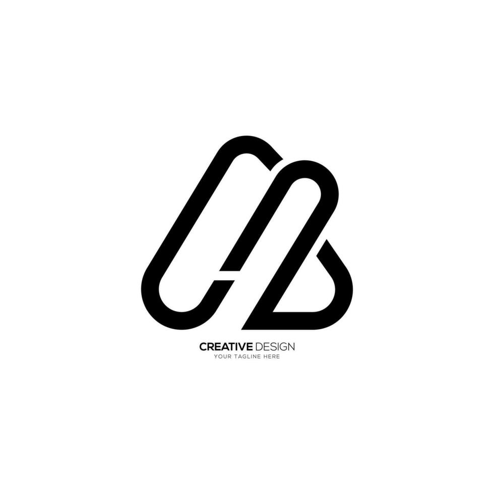 Letter a c b creative line art modern unique monogram logo. ac logo. ab logo. cb logo vector