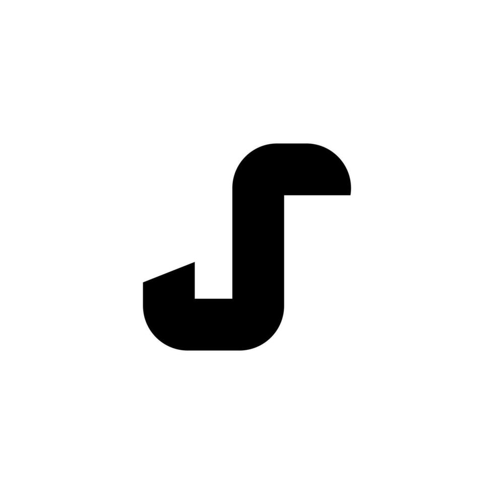 Letter Sj initial creative modern shape monogram typography logo. S logo. J logo vector