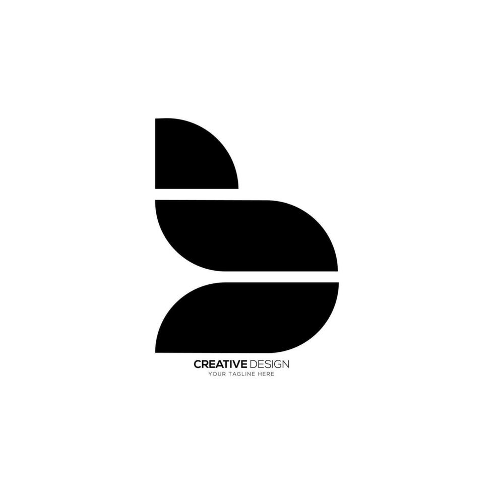 Letter b creative modern fresh monogram unique lowercase typography logo. B log vector