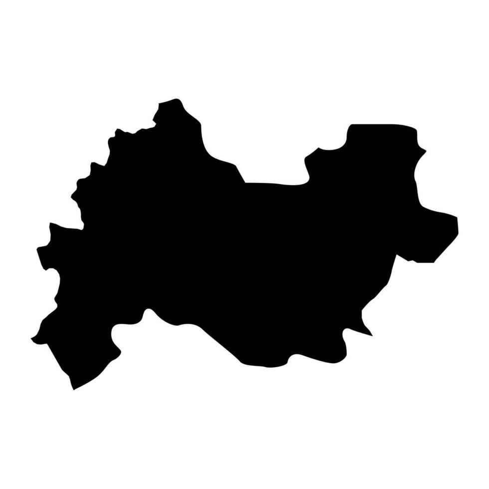 Kermanshah province map, administrative division of Iran. Vector illustration.