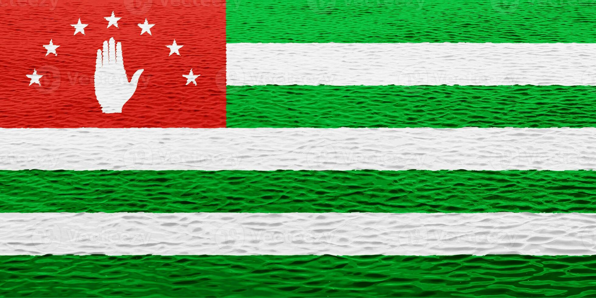 Flag of Republic of Abkhazia on a textured background. Concept collage. photo