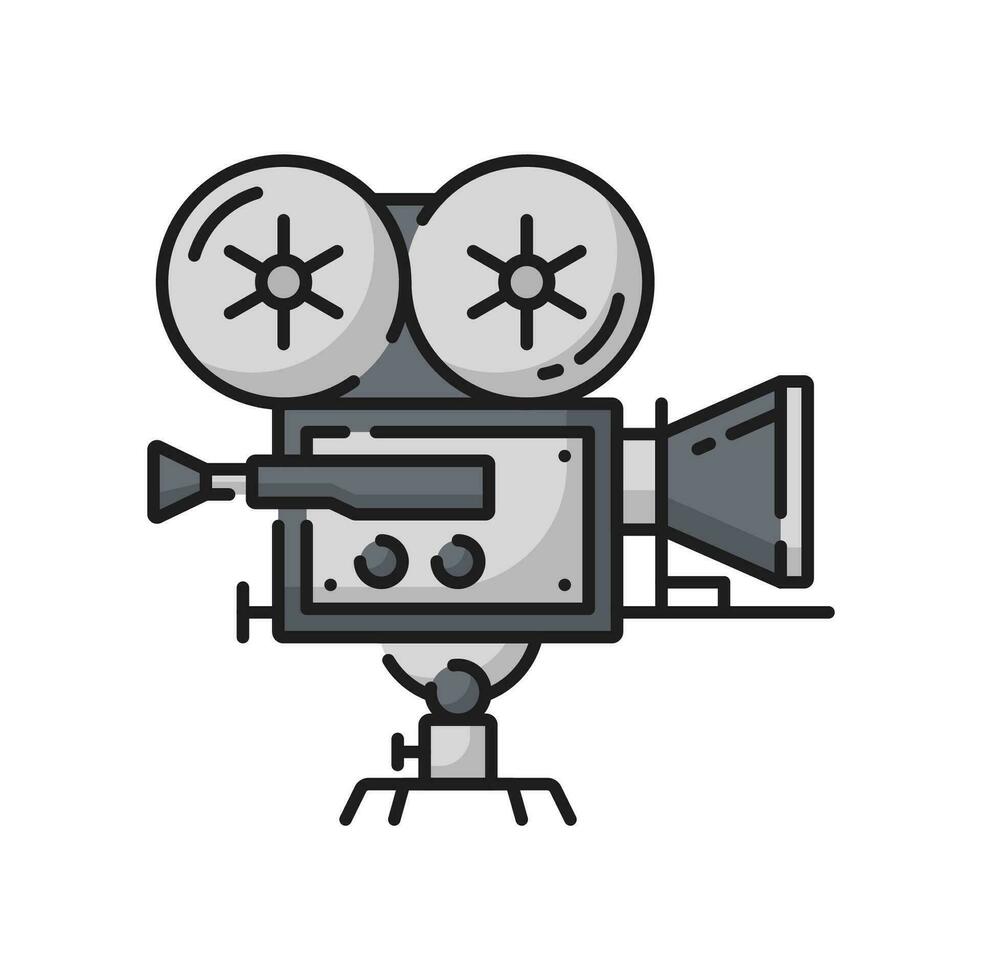 Cinematography camera video production icon. vector