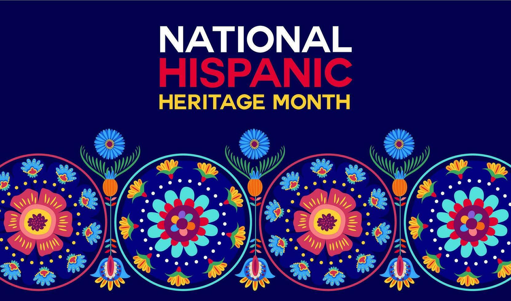 National Hispanic heritage month festival ornament vector