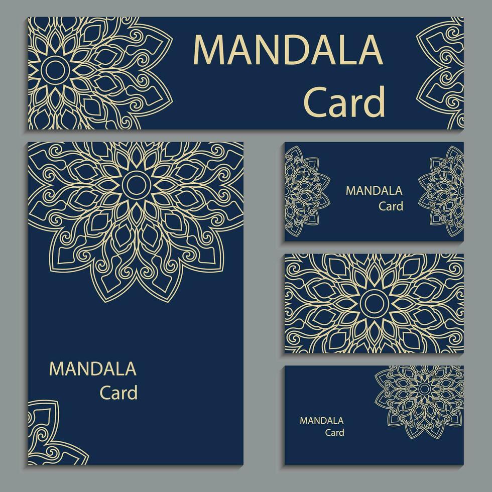 mandala antecedentes plantillas para tarjetas, carteles, saludo tarjetas vector