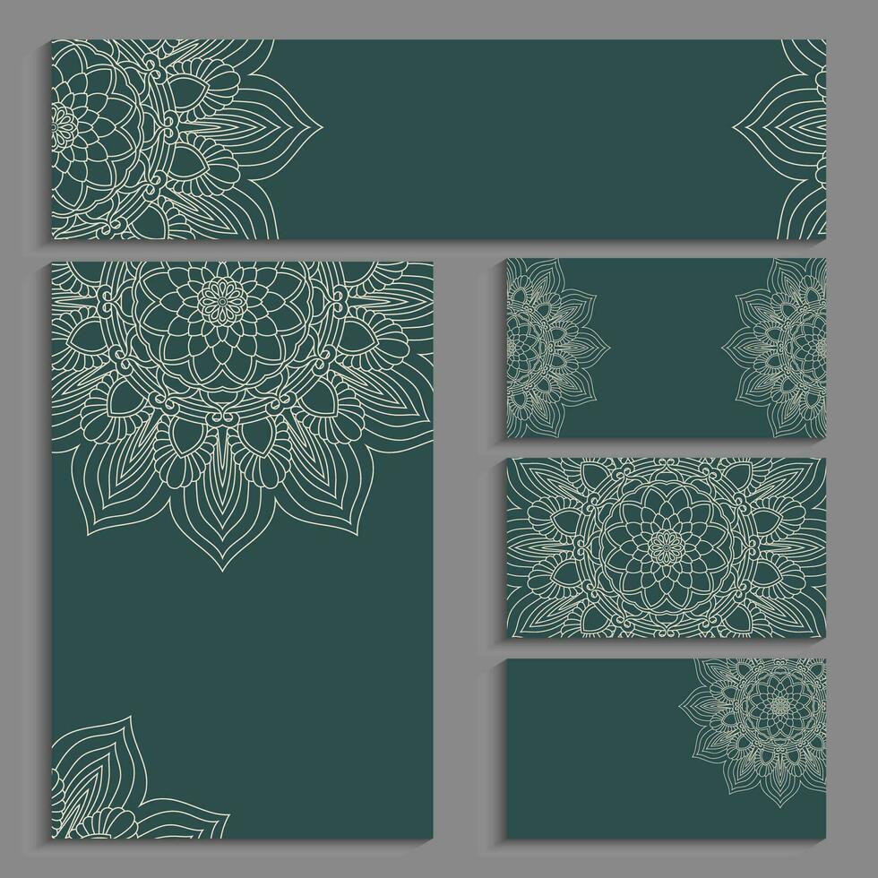 mandala antecedentes plantillas para tarjetas, carteles, saludo tarjetas vector