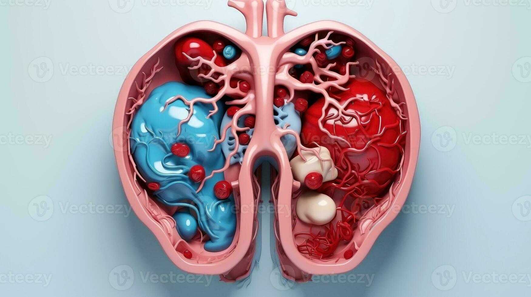 3d ilustración Bosquejo de el humano Organo sistema, anatomía, nervioso, circulatorio, digestivo, excretorio, urinario, y hueso sistemas médico educación concepto, generativo ai ilustración foto