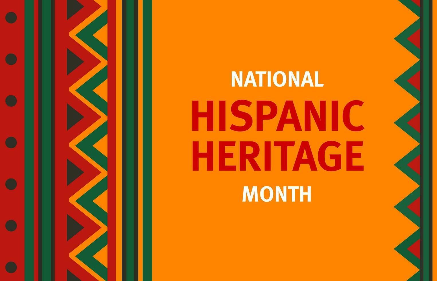 Hispanic heritage banner with ornament pattern vector
