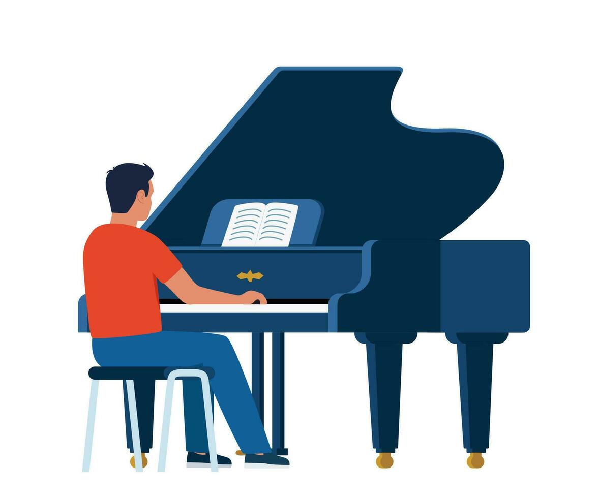 A person who plays piano hot sale