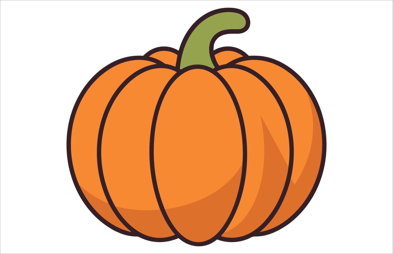 Autumn Pumpkin flat vector, Pumpkin Illustration vector