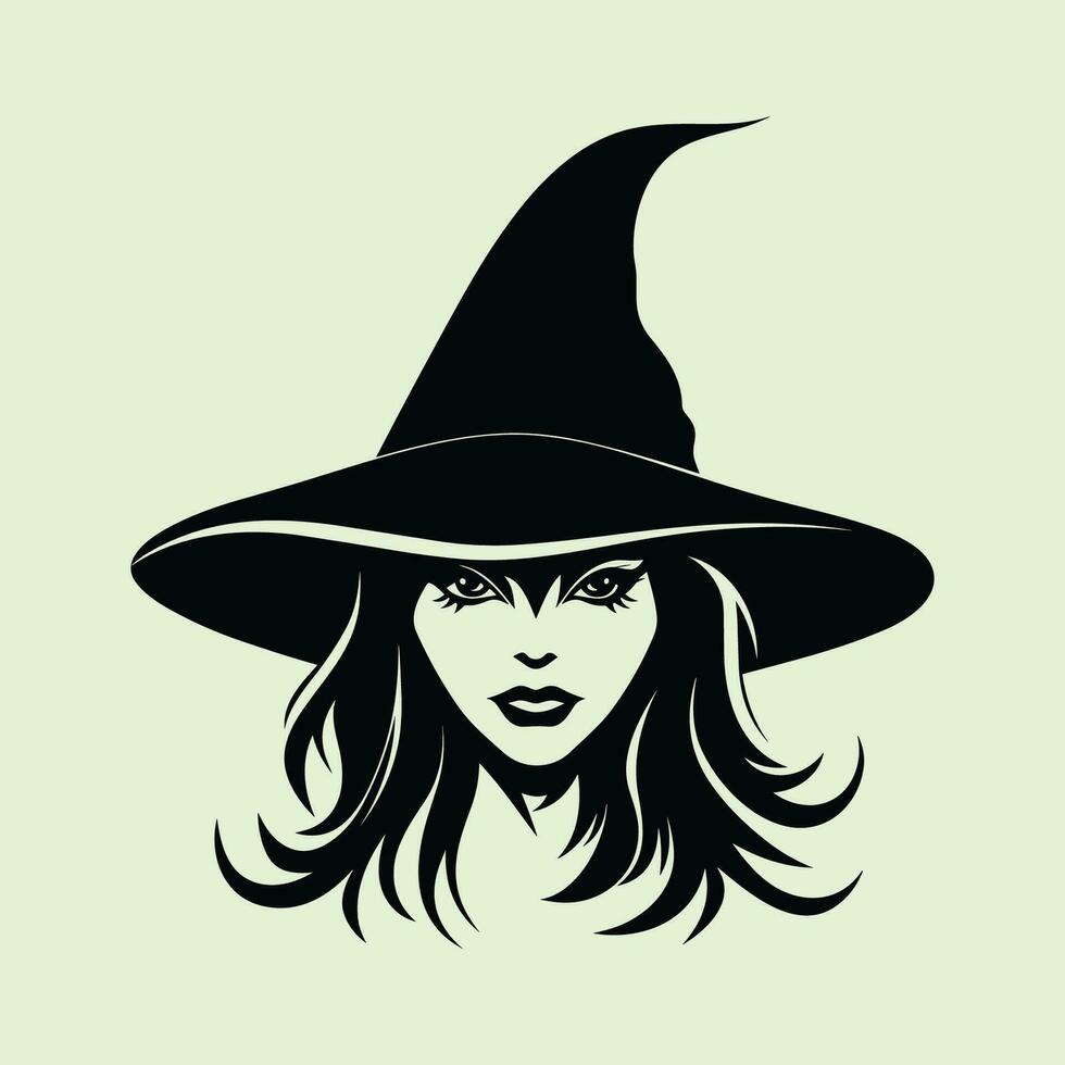 Halloween Witch Face Artwork for the Holiday Season vector