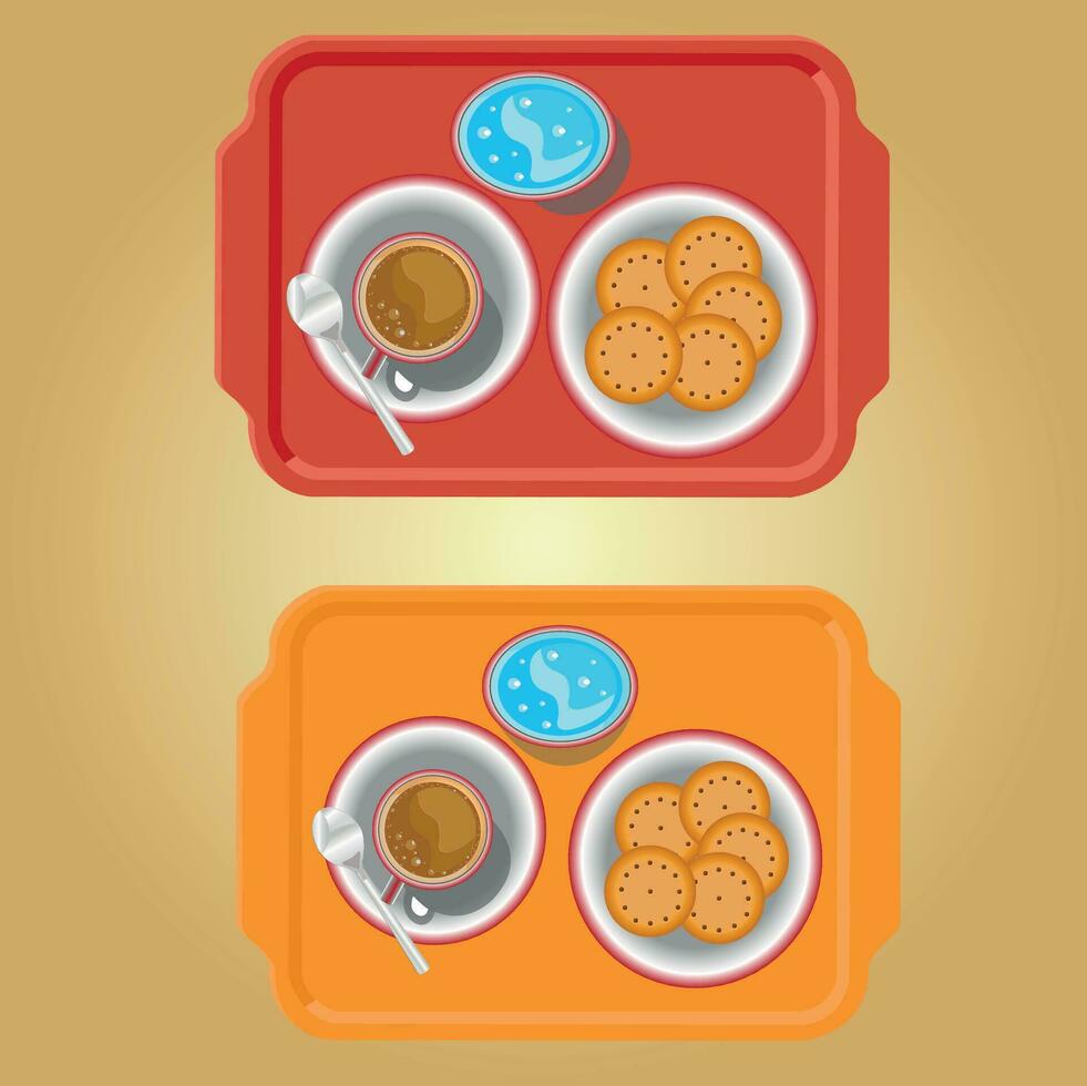 evening snacks  vector art