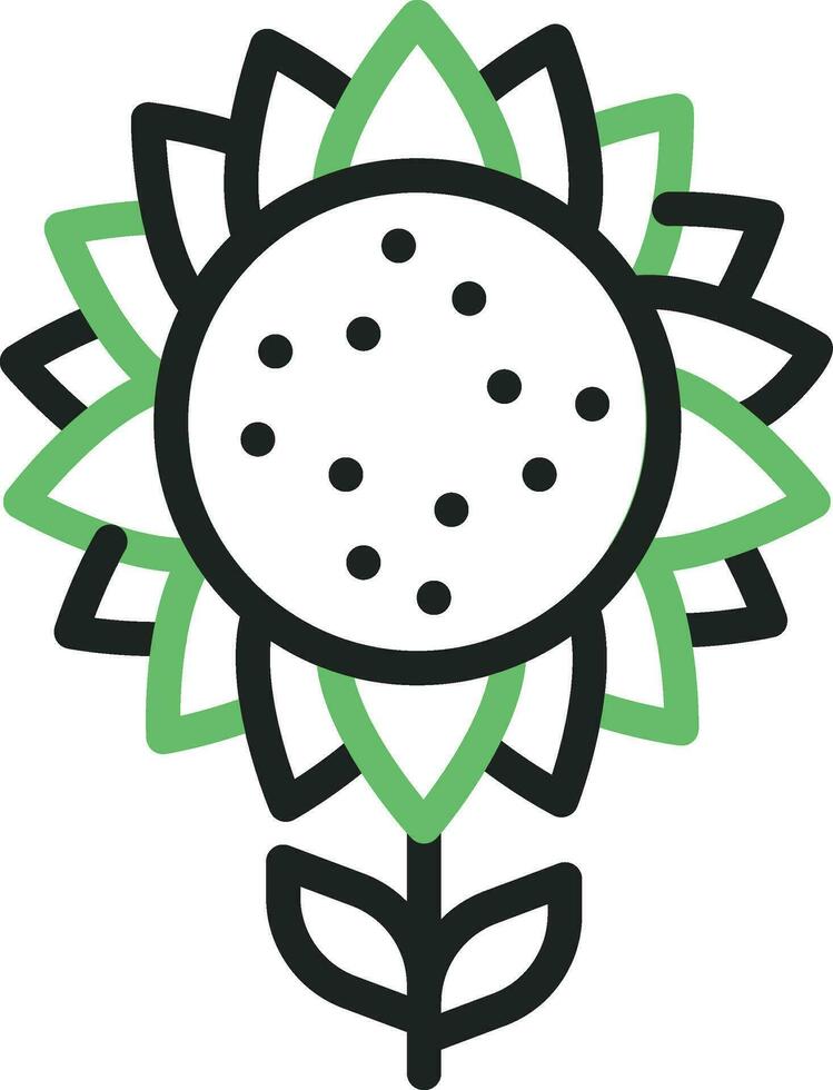 sunflower Icon Image. vector