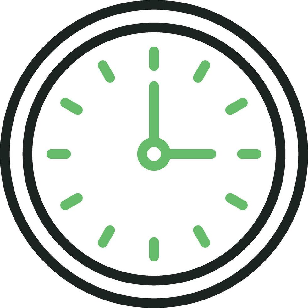 Wall Clock Icon Image. vector