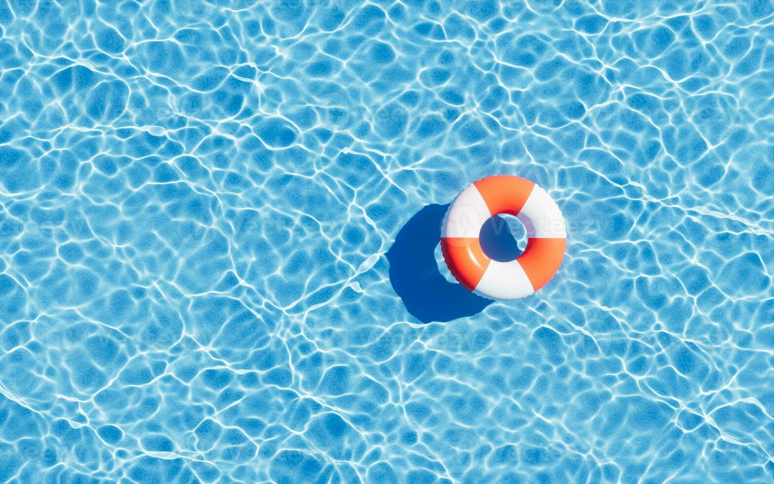 Inflatable swimming ring, summer and swimming themes, 3d rendering. photo