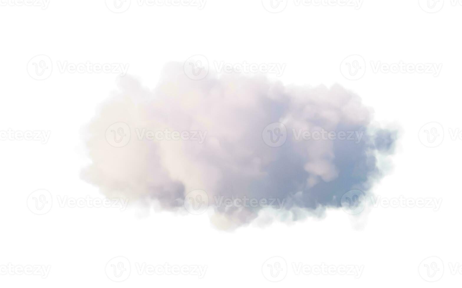 Cloud on the white background, 3d rendering. photo