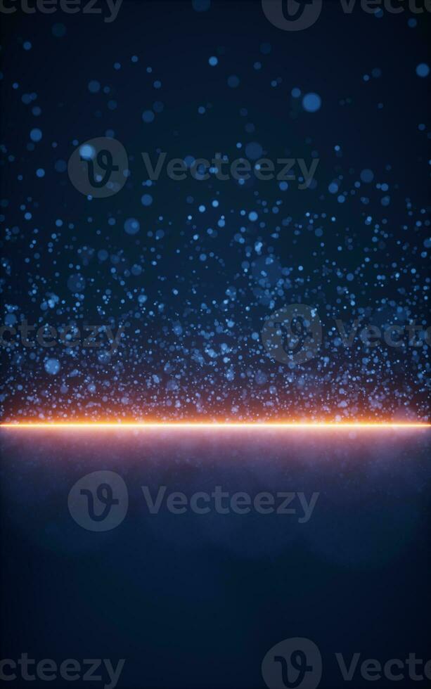 Glowing particles, abstract stardust background, 3d rendering. photo