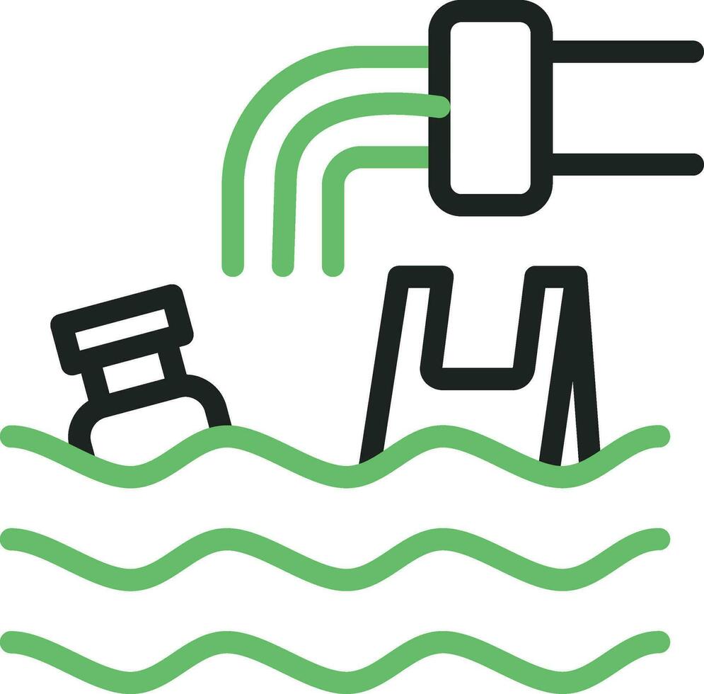 Water Pollution Icon Image. vector