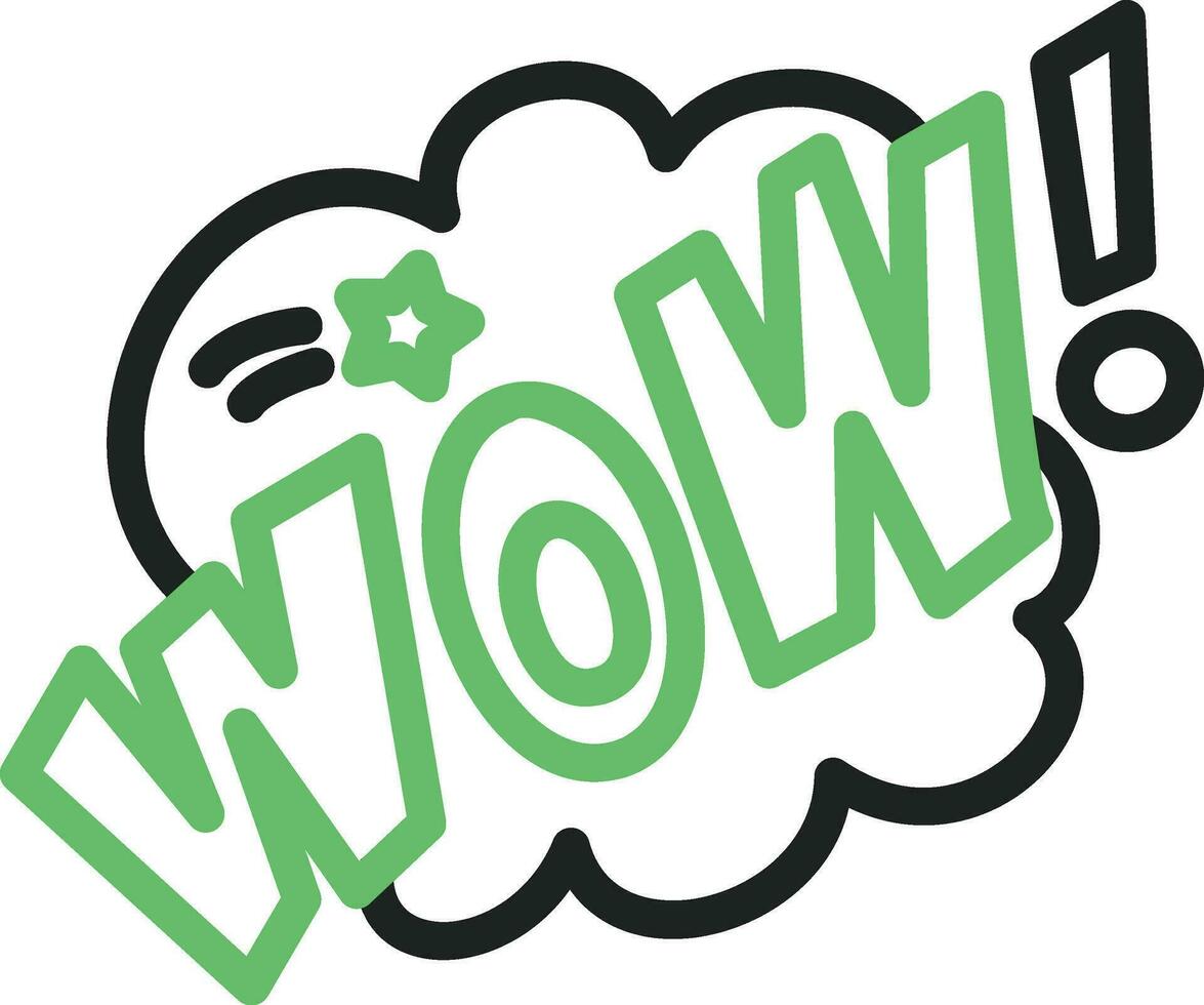 Wow Bubble Icon Image. vector