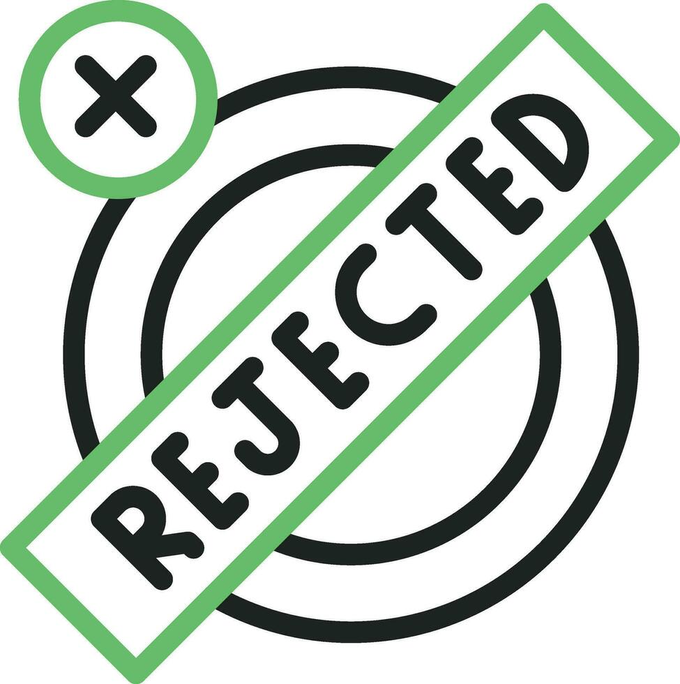 Stamp Rejected Icon Image. vector