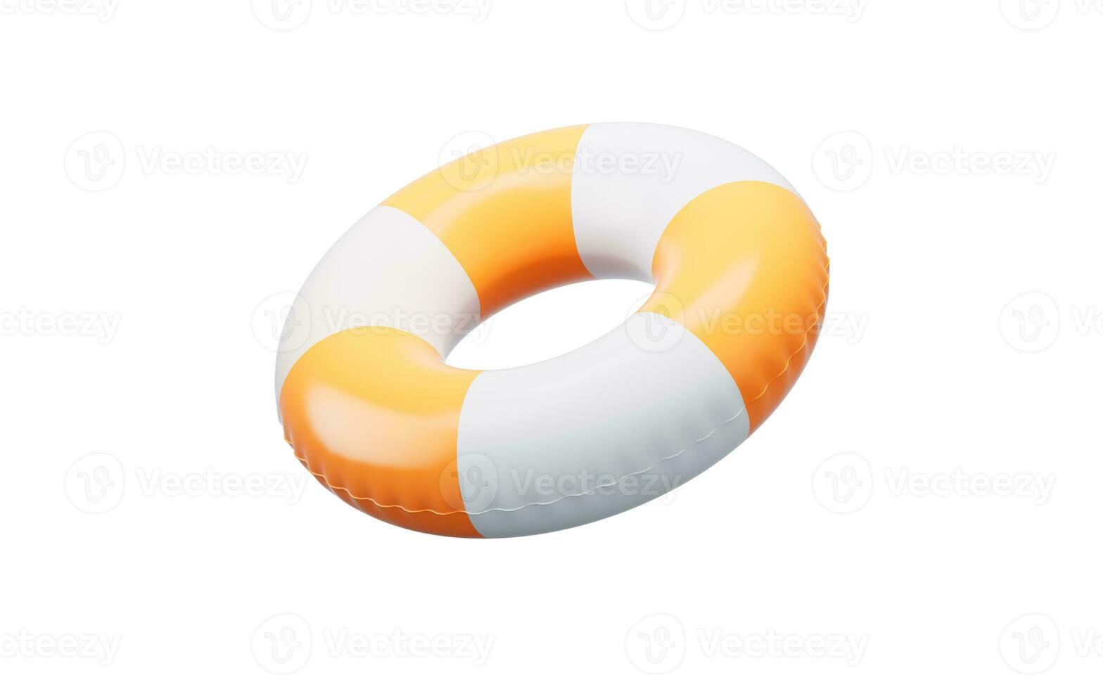 Inflatable swimming ring, summer and swimming themes, 3d rendering. photo